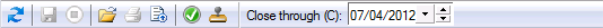 Close Period control toolbar